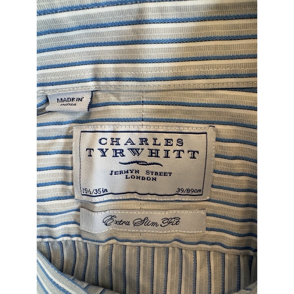 Charles Tyrwhitt Men's Dress Shirt 15.5/35 Extra Slim Fit - Picture 5 of 5
